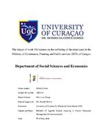 The impact of work-life balance on the wellbeing of the employees in the Ministry of Governance, Planning and Public services (BPD) of Curacao